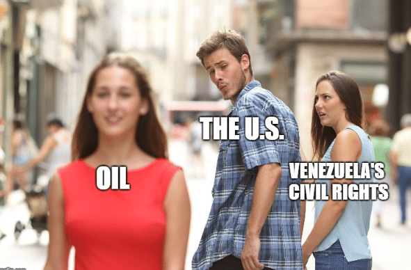 meme kondisi geopolitik Venezuela