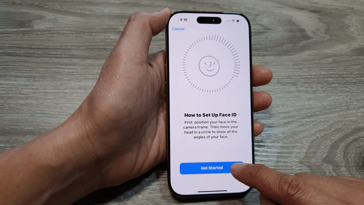 ilustrasi menu setting Face ID di iPhone