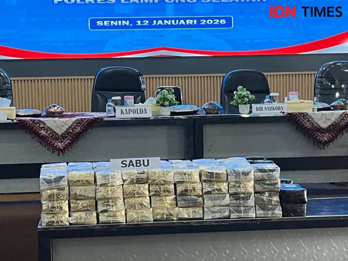 Penampakan barang bukti sabu 122,51 kg diungkap Polres Lampung Selatan