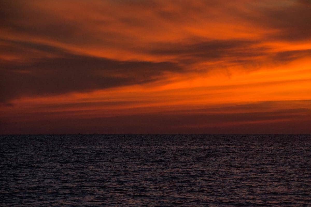 Potret sunset di Long Beach