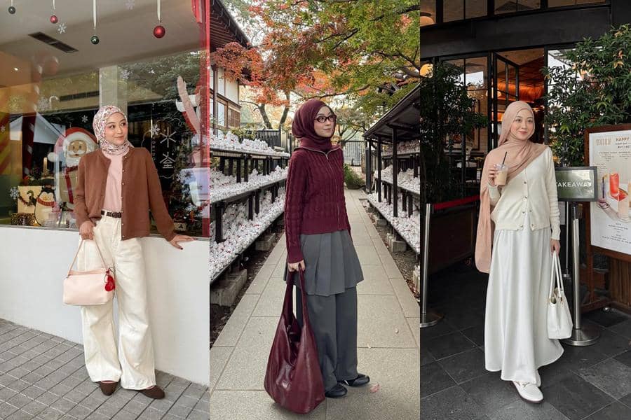 OOTD pakai cardigan ala Meirani Amalia