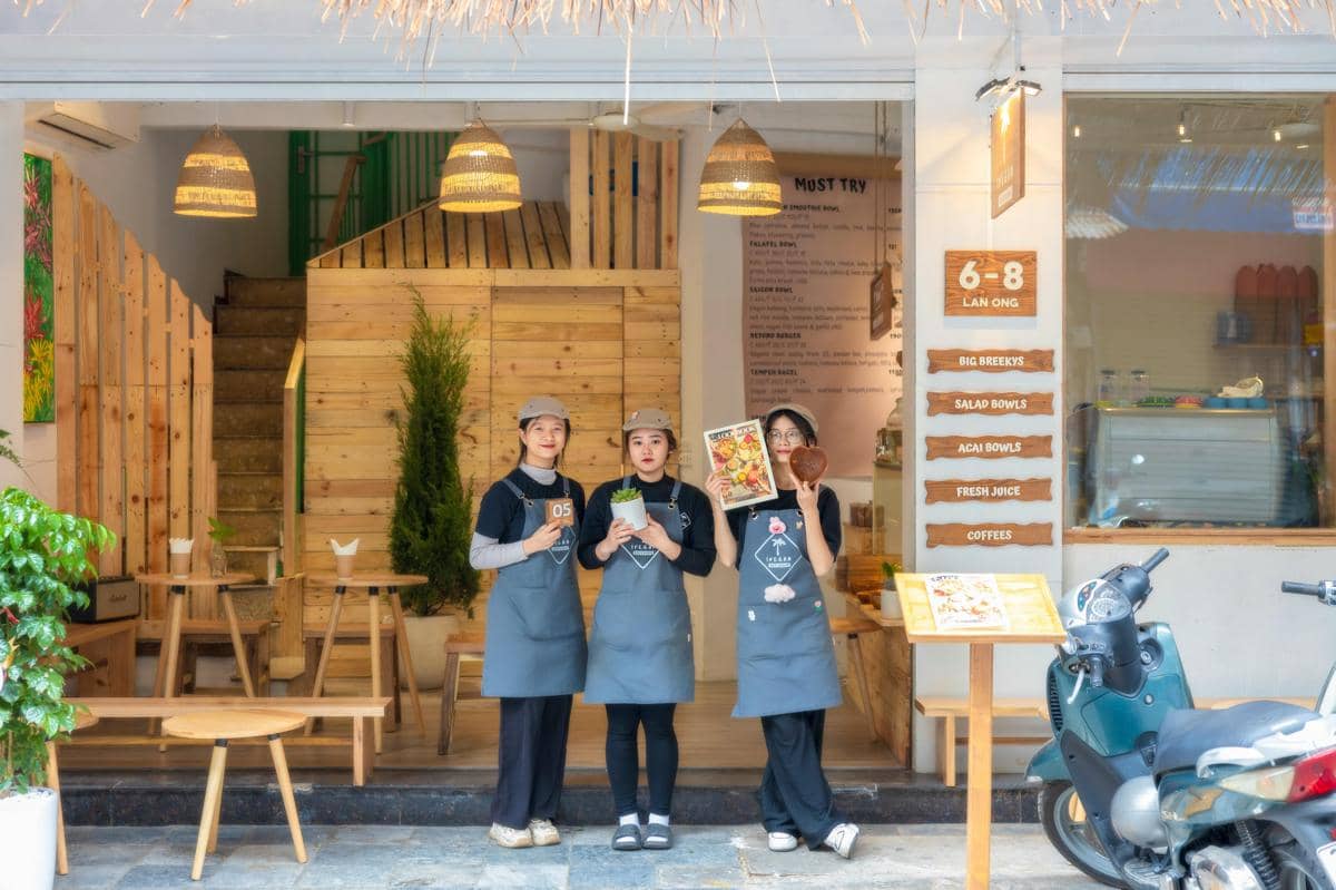 Ilustrasi karyawan kafe 