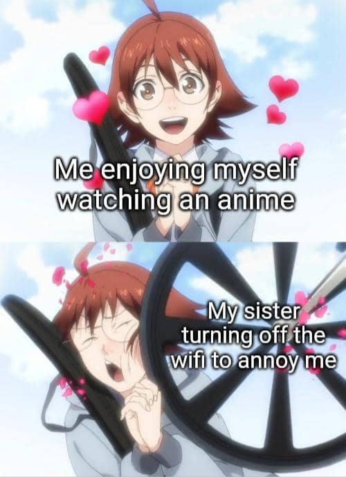 meme anime tentang saudara cewek
