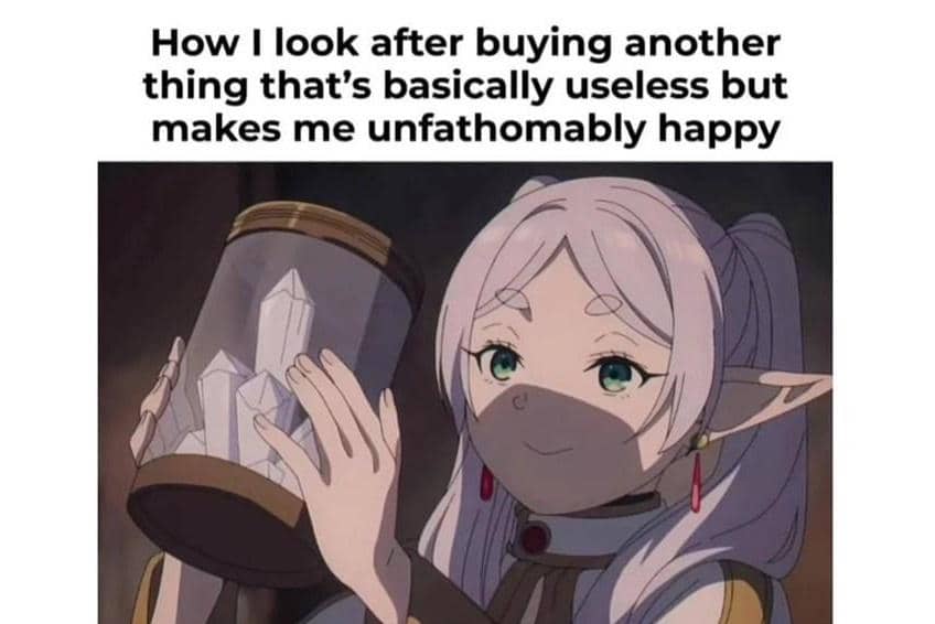 meme anime tentang beli barang