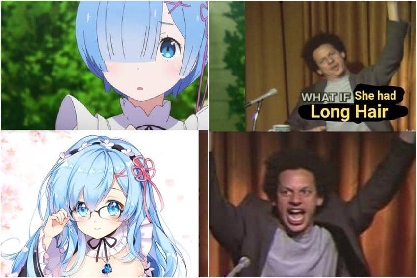 meme cewek anime rambut panjang