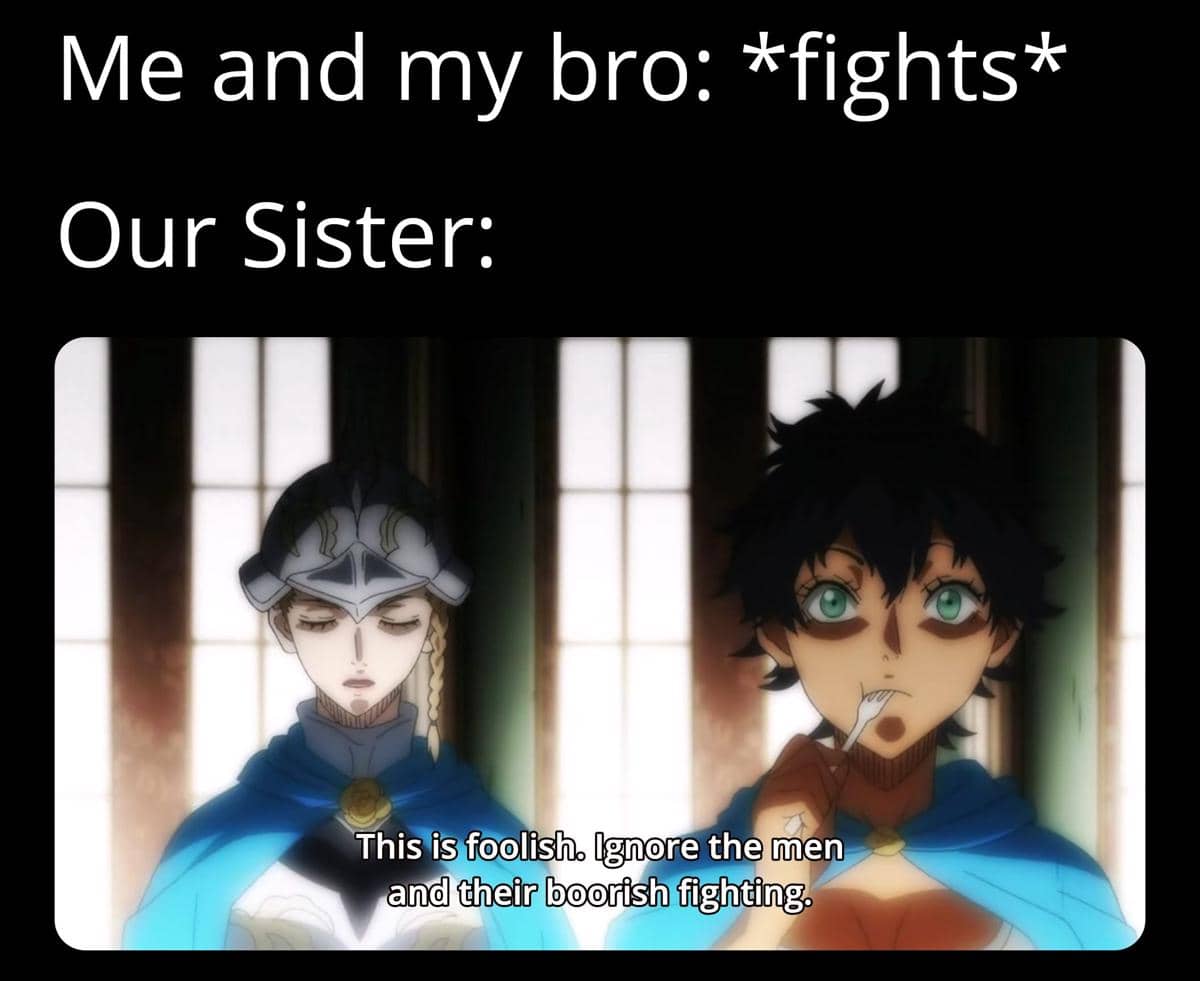 meme anime tentang saudara cewek