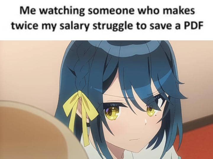 meme anime tentang gaji
