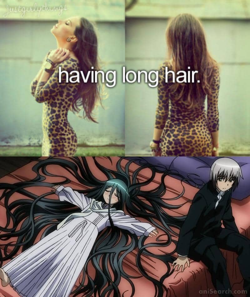 meme cewek anime rambut panjang
