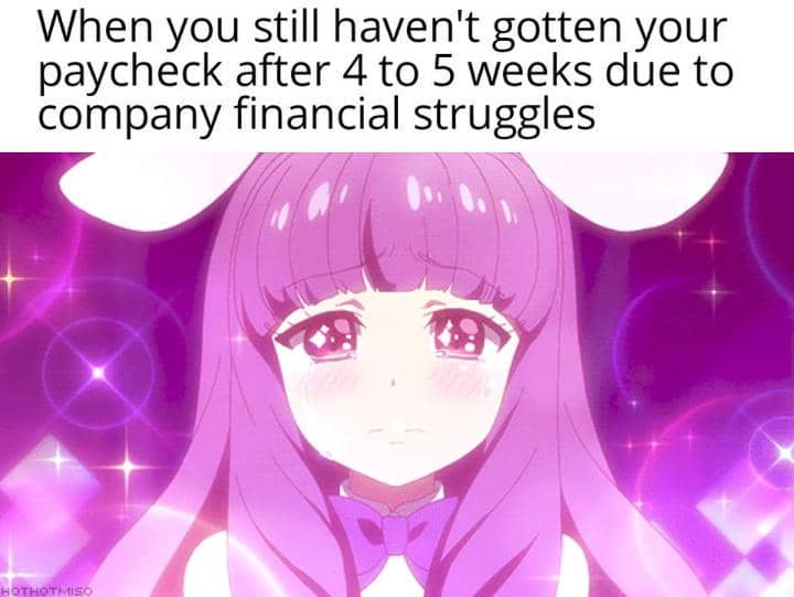 meme anime tentang gaji