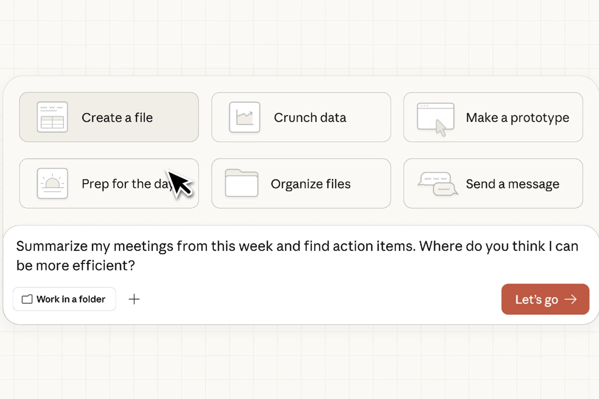tampilan Claude Cowork
