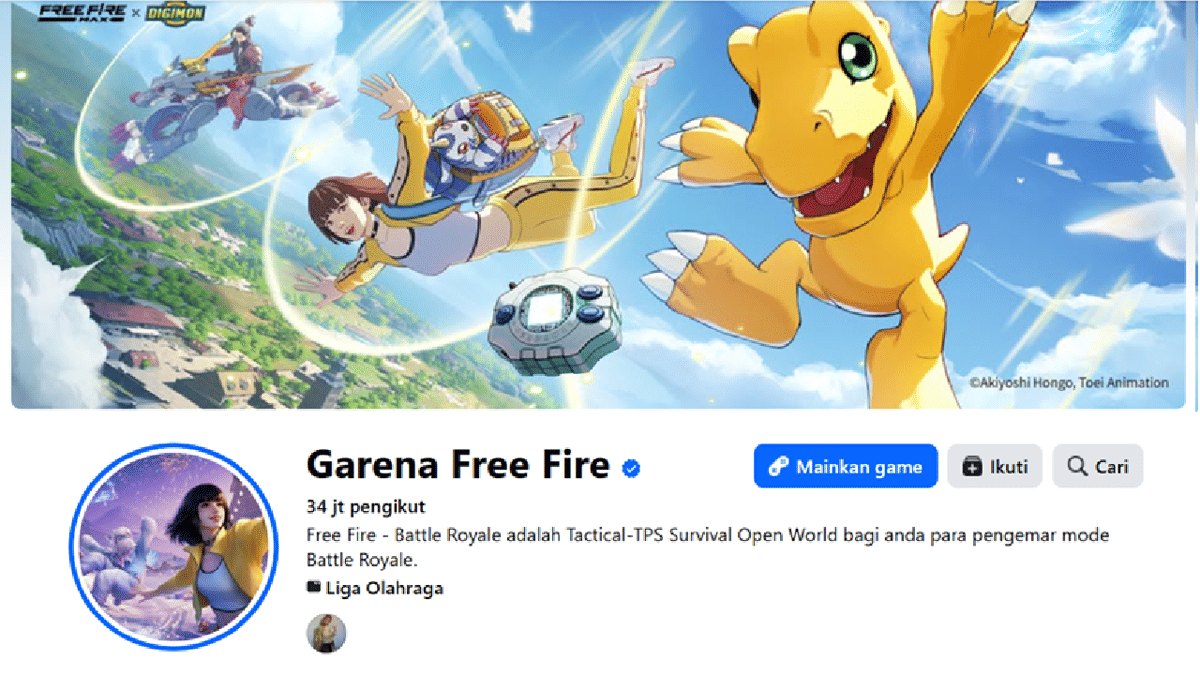 akun FB Free Fire untuk memantau kode gratis 