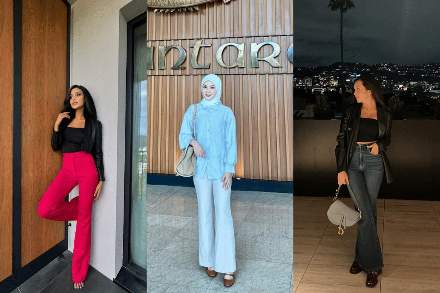 padu padan outfit dengan celana flare