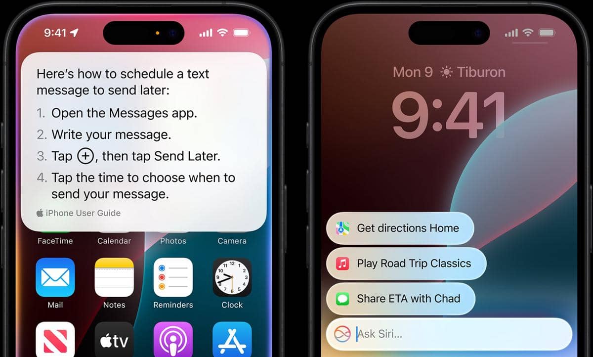 ilustrasi menggunakan Apple AI Siri