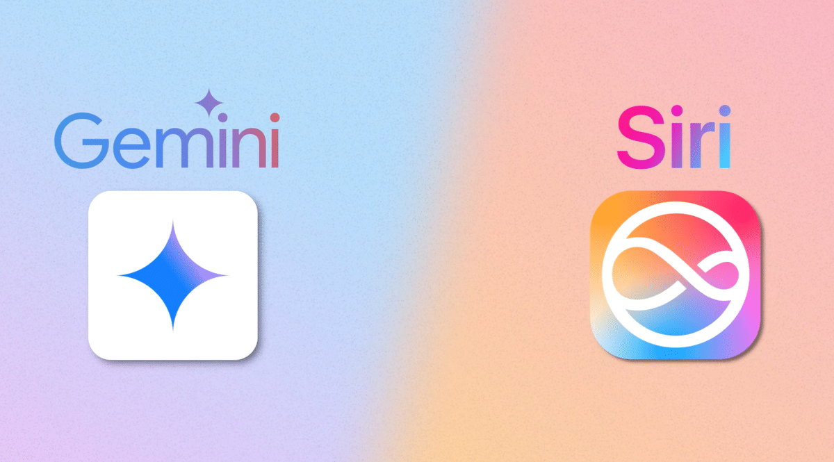 ilustrasi kolaborasi AI Siri dan Google Gemini