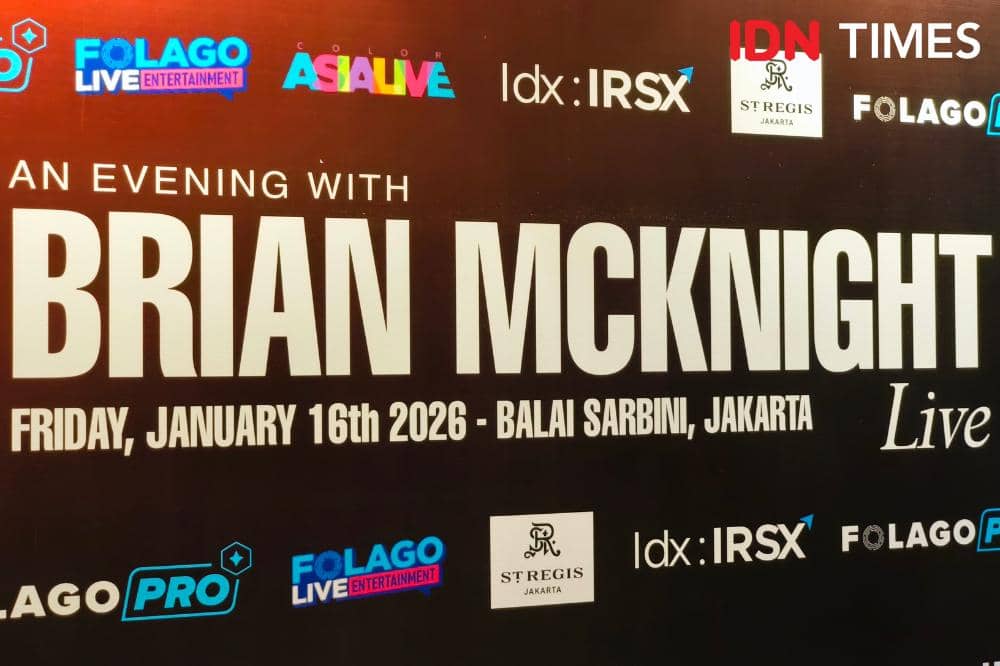 Press conference konser Brian McKnight di Jakarta, Selasa (13/1/2026)