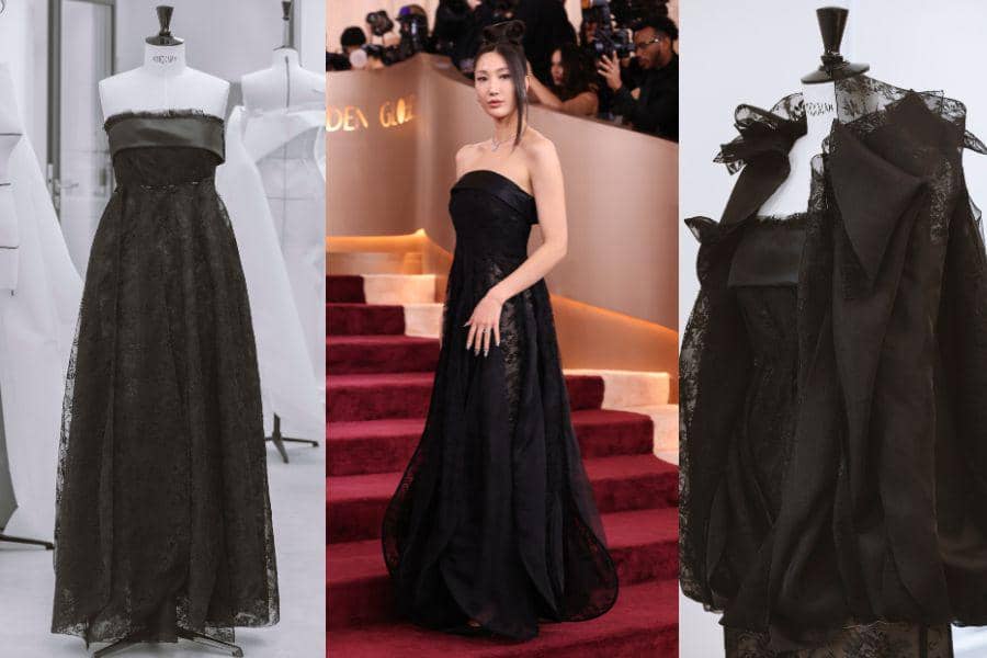 Gaun Dior Bergaya Old Hollywood yang dipakai EJAE di Golden Globes 2026 