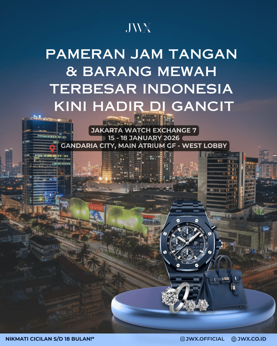 Jakarta Watch Exchange (JWX)-7 akan digelar di Gandaria City, 15–18 Januari 2026