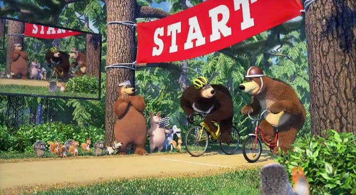 cuplikan Masha and The Bear "Tour de Forest"