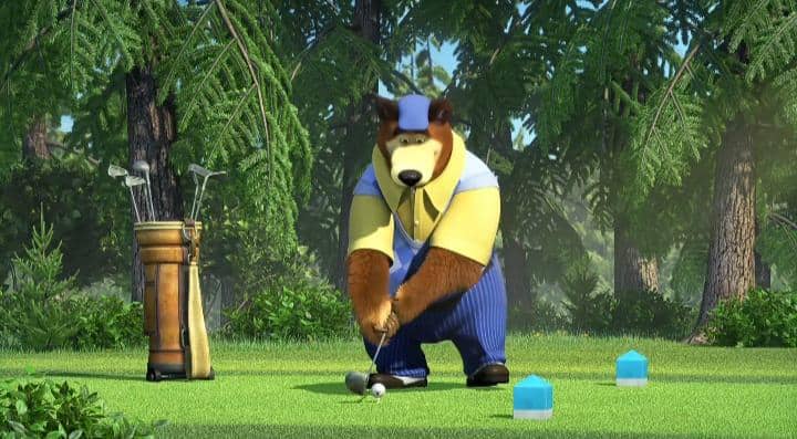 cuplikan Masha and The Bear "Tee for Three"