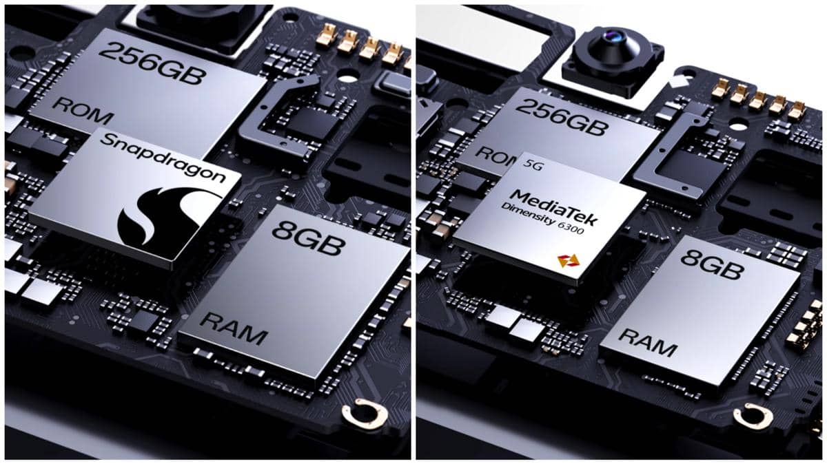 ilustrasi dapur pacu OPPO A6 4G (kiri) dan OPPO A6 5G (kanan) 