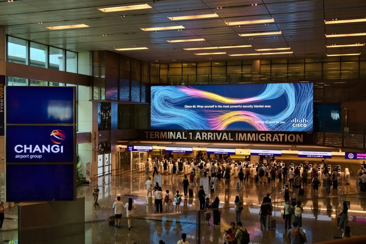 ilustrasi kedatangan di Bandara Changi 