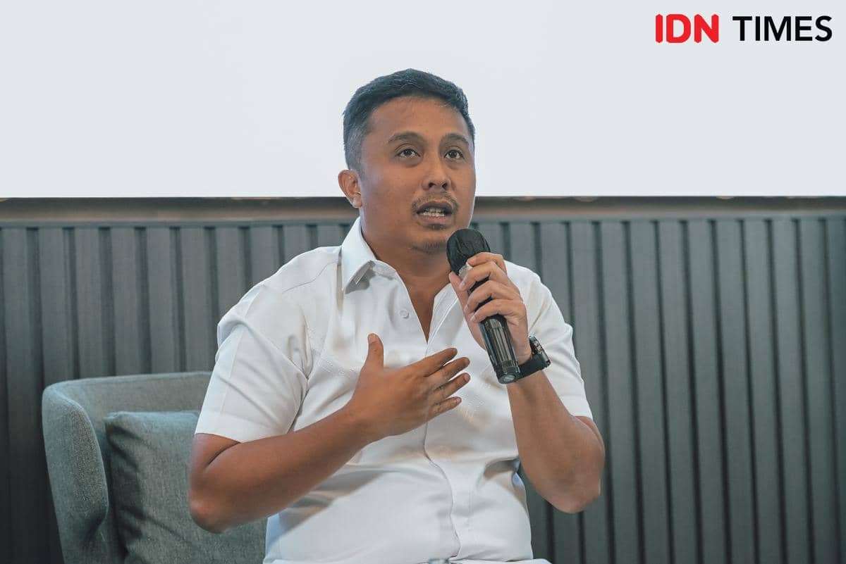 Wagub Sumbar Vasco Ruseimy saat menghadiri acara SAT 2026. (IDN Times/Herka Yanis)