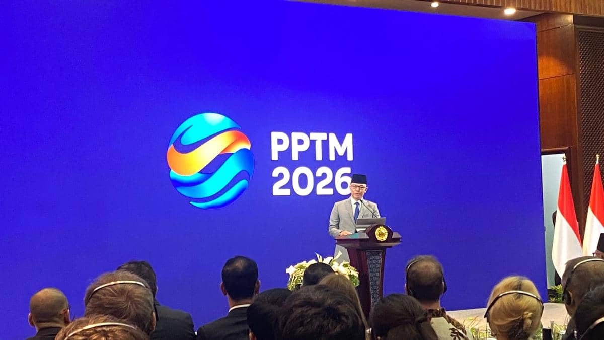Menlu Sugiono memberikan Pernyataan Pers Tahunan Menteri Luar Negeri RI (PPTM) 2026.