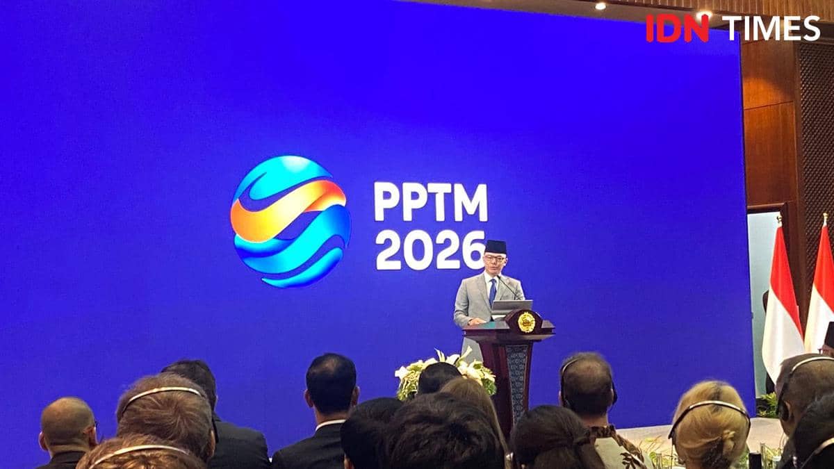 Menlu Sugiono memberikan Pernyataan Pers Tahunan Menteri Luar Negeri RI (PPTM) 2026.