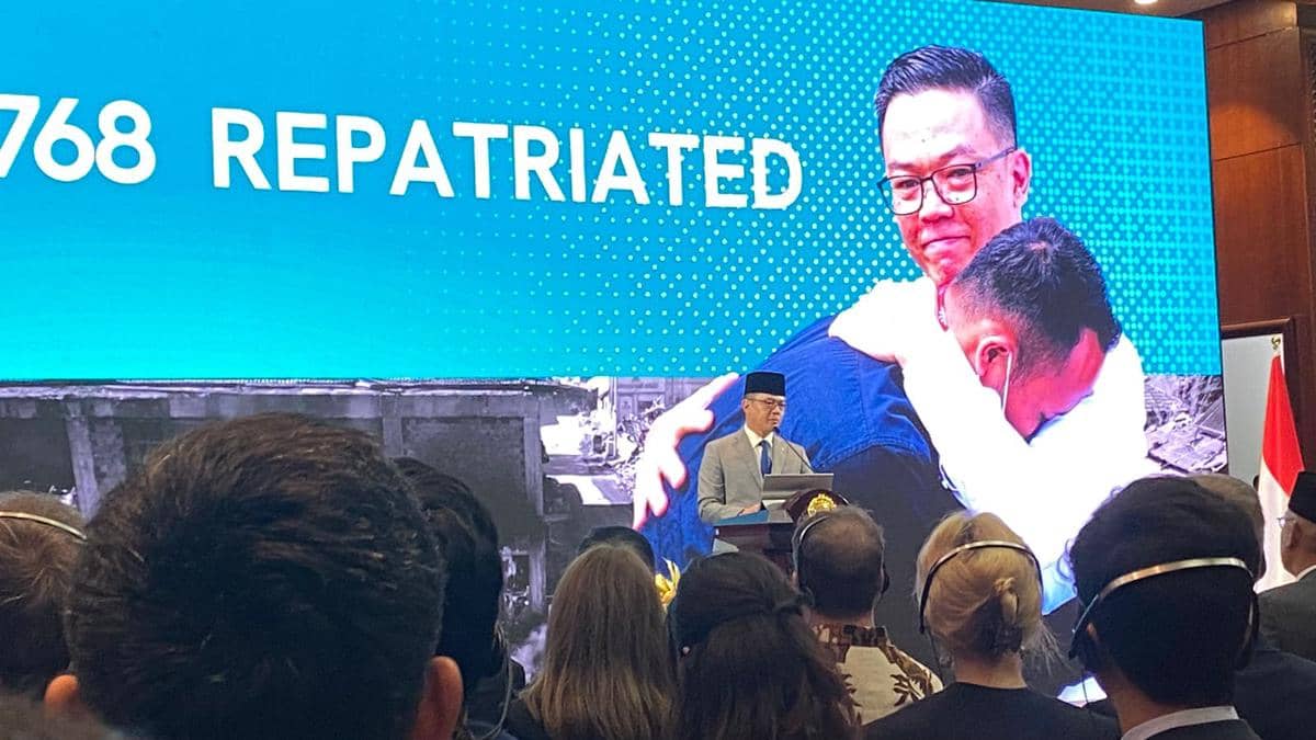 Menlu Sugiono memberikan Pernyataan Pers Tahunan Menteri Luar Negeri RI (PPTM) 2026.