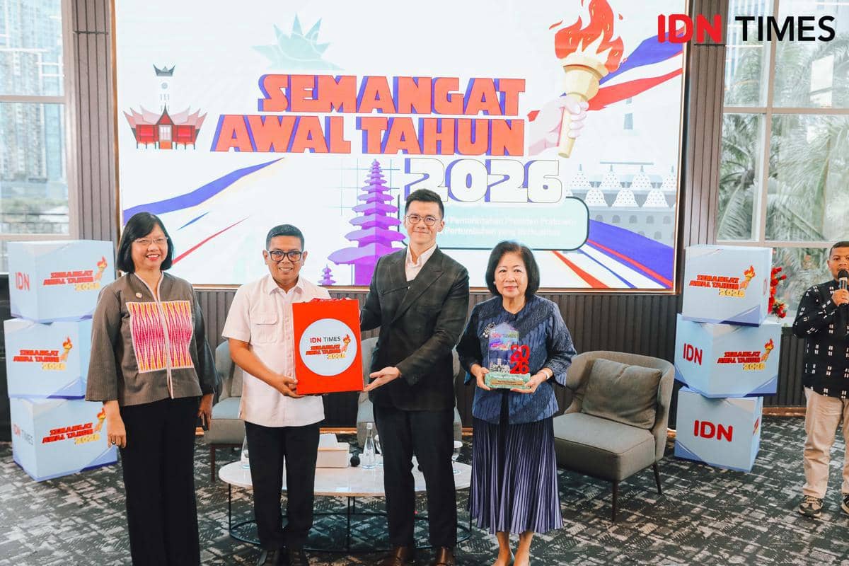 Gubernur Banten Andra Soni dan Mari Elka Pangestu dalam acara SAT 2026