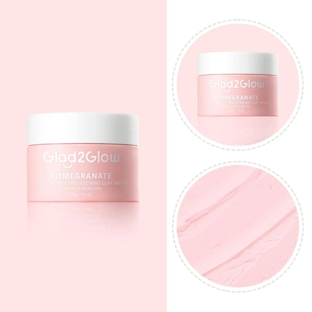 Glad2Glow Pomegranate Niacinamide Brightening Clay Mask