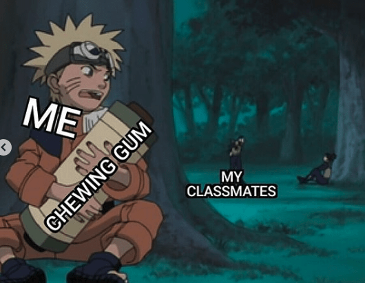 meme anime tentang permen karet