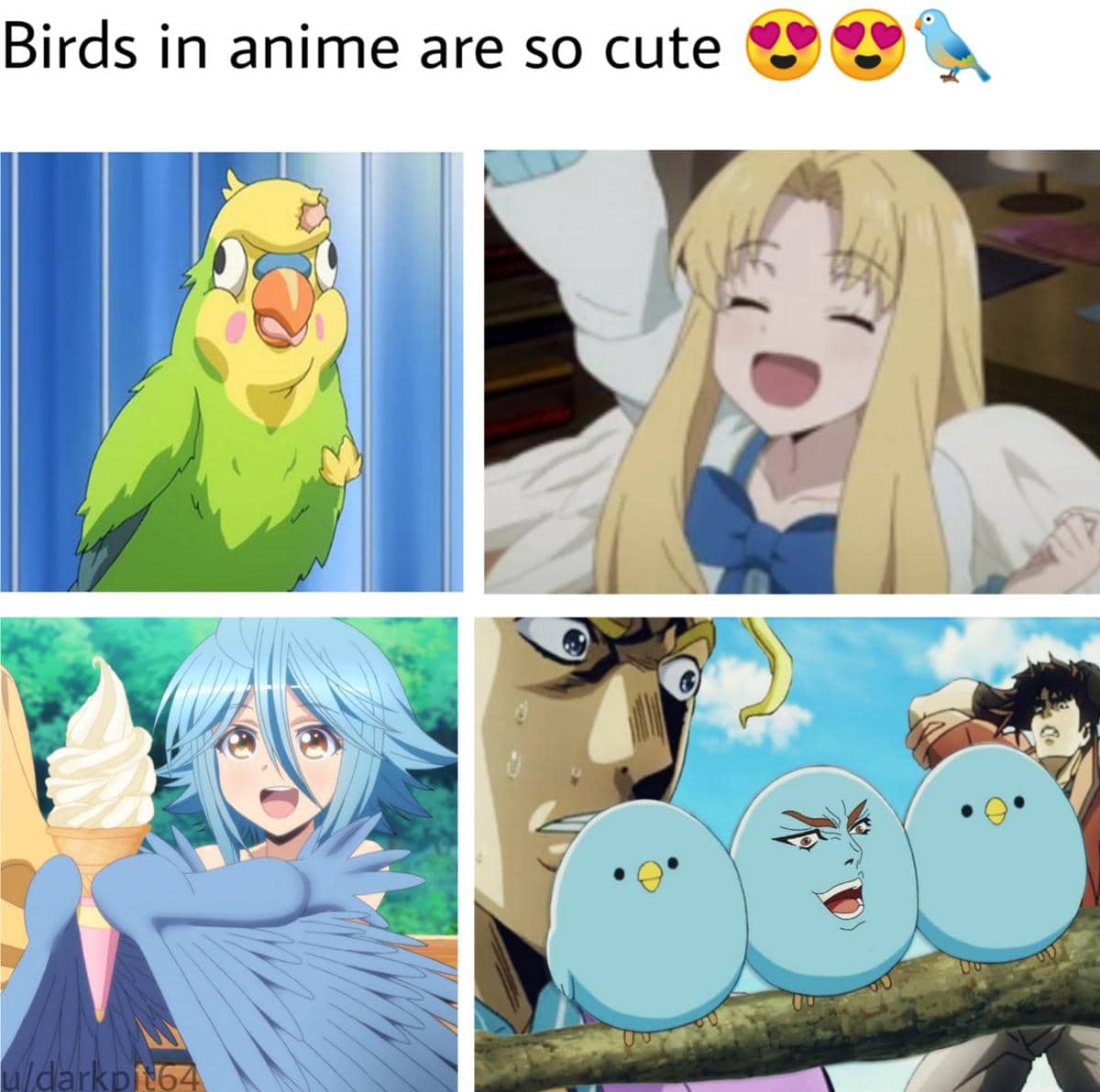 meme anime tentang burung