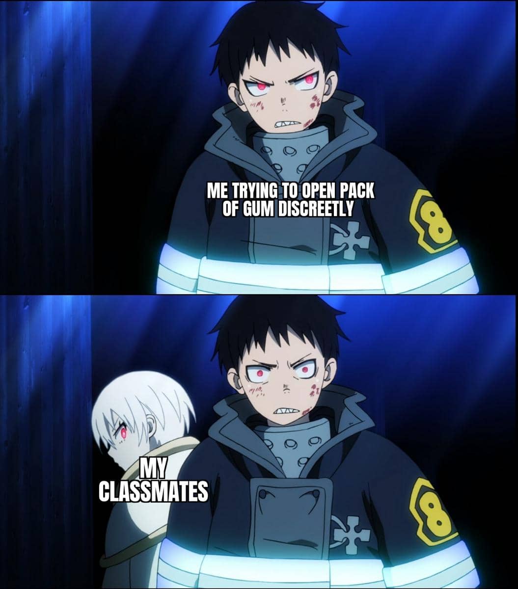 meme anime tentang permen karet