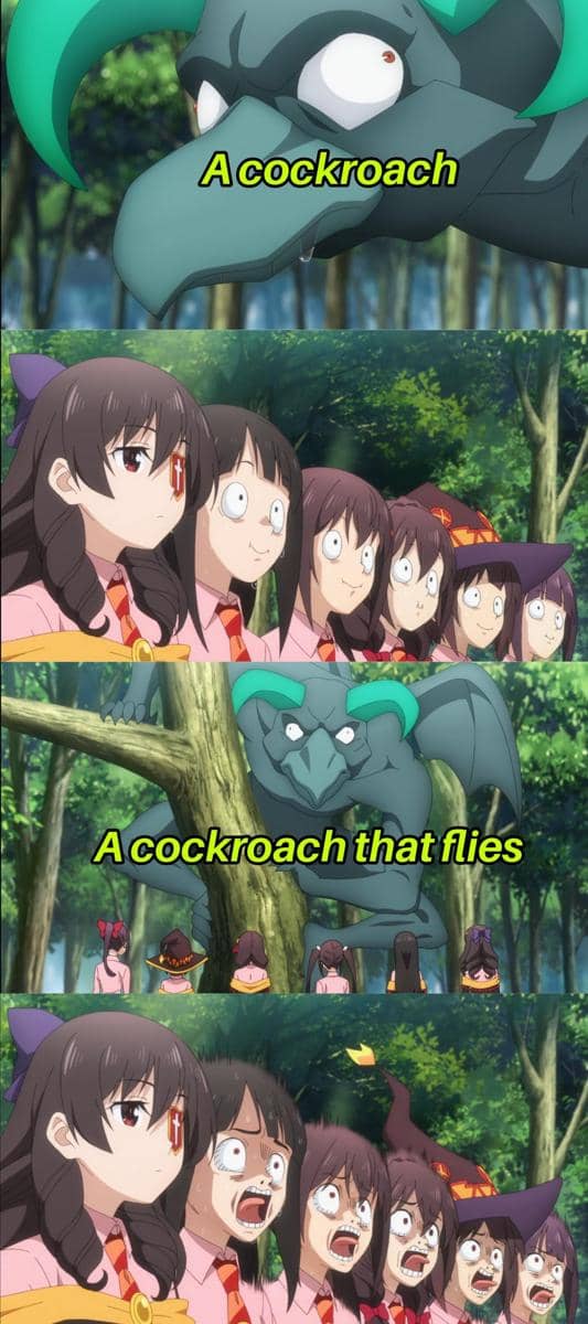 meme anime tentang kecoa