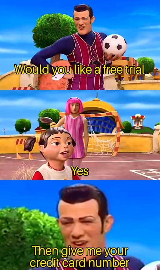 meme kartun tentang kartu kredit