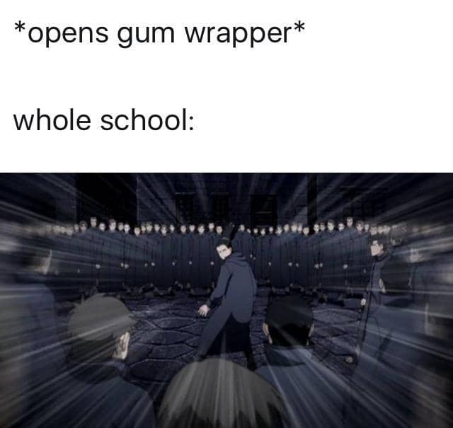 meme anime tentang permen karet