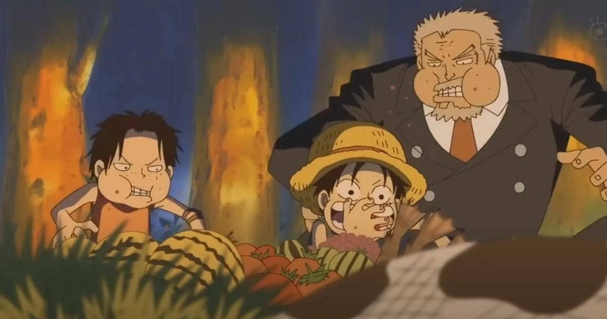 Garp, Luffy, dan Ace