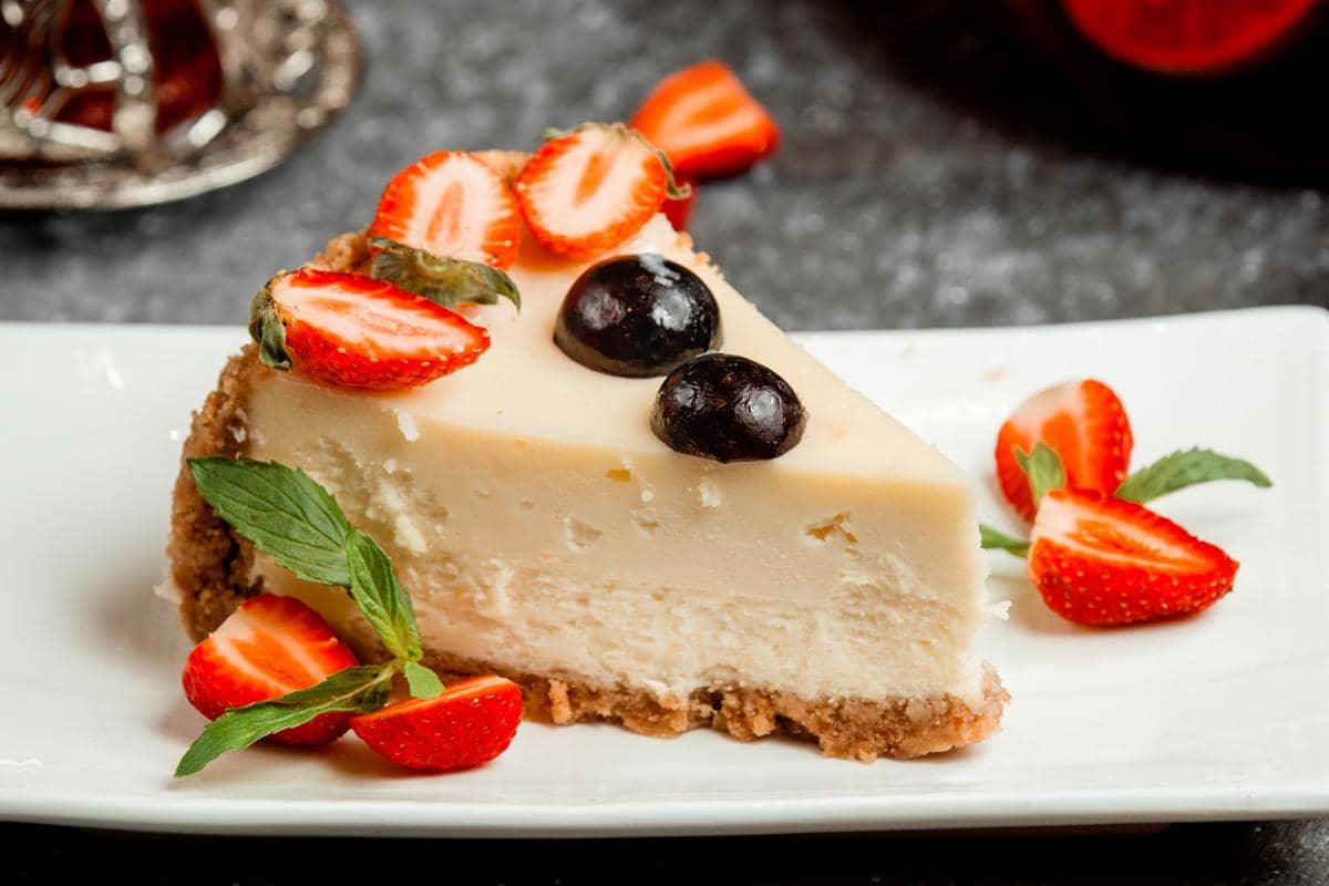 Ilustrasi cheesecake pie susu kedelai 