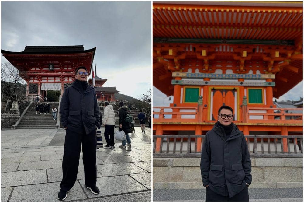 Hedi Yunus mengunjungi Kuil Kiyomizu di Kyoto.