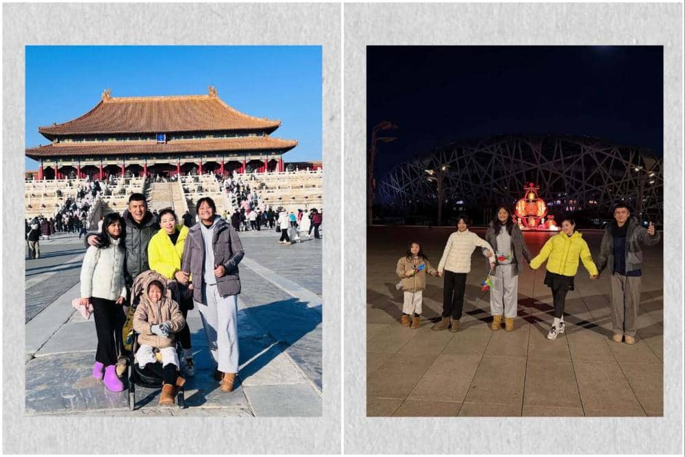 Keluarga Choky Sitohang jalan-jalan di Beijing.