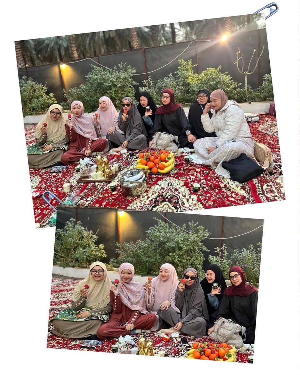 Marcella Zalianty ke kebun kurma di Madinah.