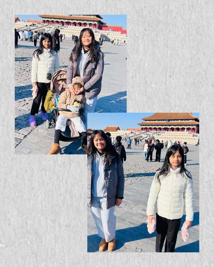 Keluarga Choky Sitohang jalan-jalan di Beijing.