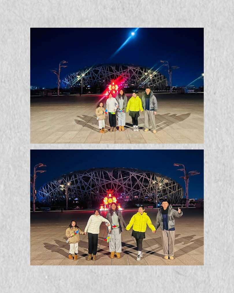 Keluarga Choky Sitohang jalan-jalan di Beijing.