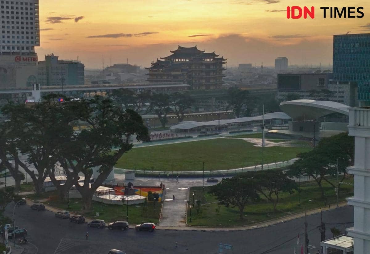 Pemandangan Lapangan Merdeka Medan (IDN Times/Arifin Al Alamudi)