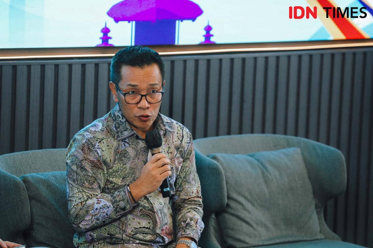 Direktur Wholesale & Internasional Service Telkom Indonesia Budi Satria Dharma Purba pada acara Semangat Awal Tahun 2026 (SAT 2026).