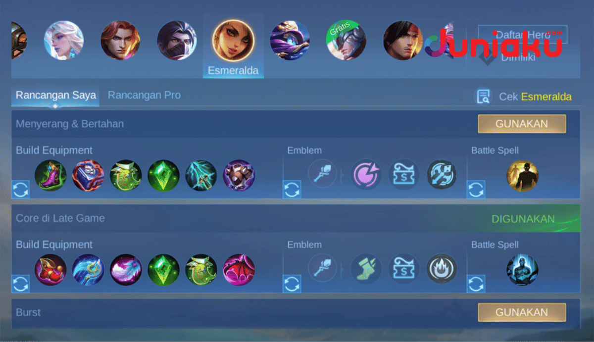 Build Esmeralda (Dok. Moonton/Mobile Legends)