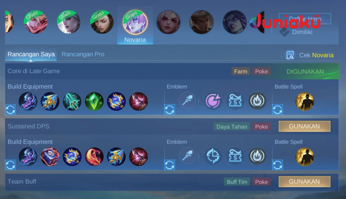Build novaria (Dok. Moonton/Mobile Legends)