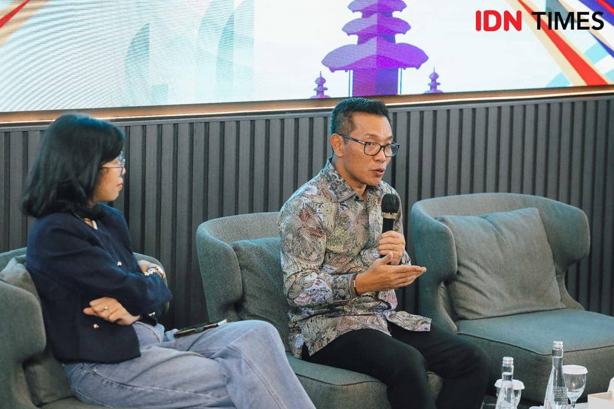 Direktur Wholesale & Internasional Service Telkom Indonesia Budi Satria Dharma Purba pada acara Semangat Awal Tahun 2026 (SAT 2026).