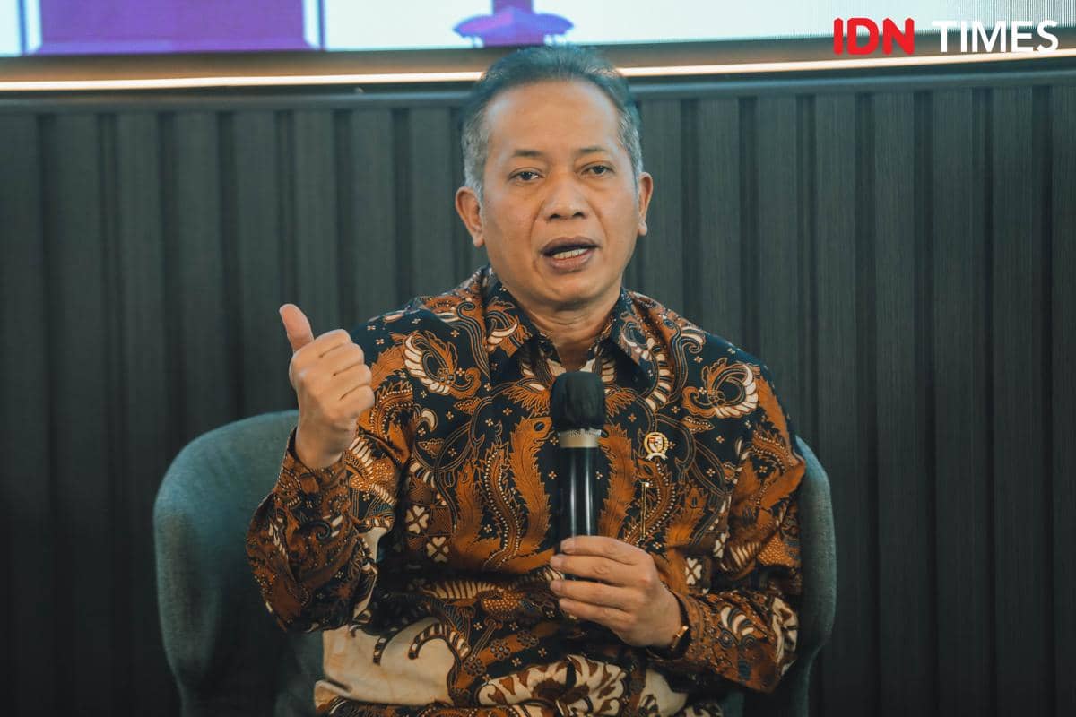Menteri Koperasi RI, Ferry Juliantono dalam acara Semangat Awal Tahun 2026 (SAT 2026). (IDN Times/Herka Yanis)